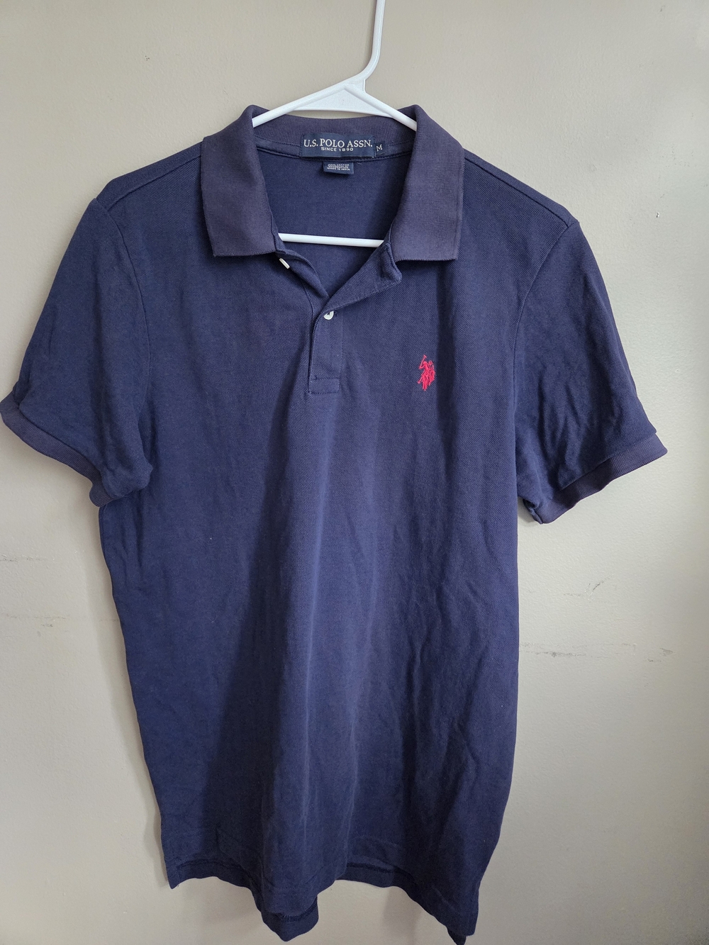 U.S. Polo Assn. Men's Navy Blue Cotton Polo Shirt Size M